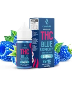 CanaPuff Blue Raspberry 89mg THC – Liquid, 30 ml UK