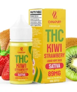 CanaPuff Kiwi Strawberry 89mg THC – Liquid, 30 ml