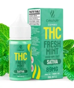 CanaPuff THC/2000mg CBD – Fresh Mint 89mg THC – Liquid, 30 ml